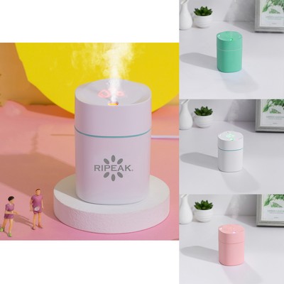 220ml Mini Portable USB Humidifier Cool Mist Humidifier W/LED Light For Bedroom