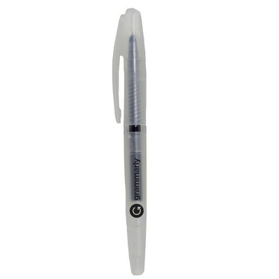 Plastic Gel Pen With Frosted Transparent Barrel