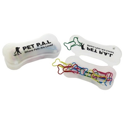 Bone Shaped Paper Clips w/ Case