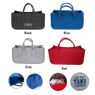 Customizable Felt Tote Bag with Various Size Options