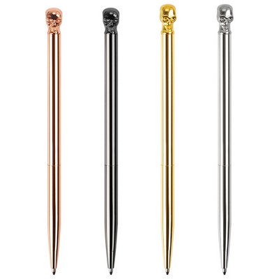 Skull Head Slim Metal Ballpoint Pen