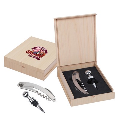 Low MOQ Light Case Set Stainless Wine Opener and Stopper