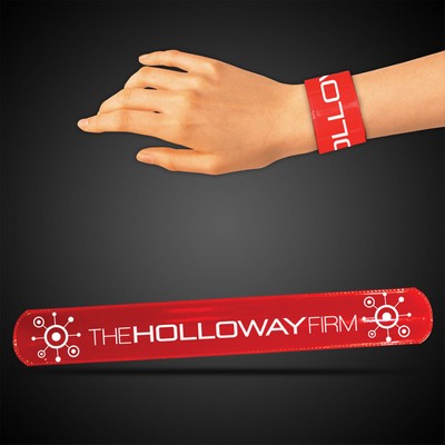 8 3/4" Digi-Printed Red Slap Bracelet