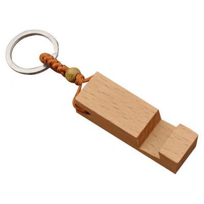 Wood Phone Stand Block Keychain