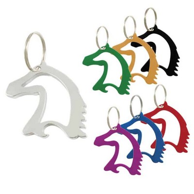 Hollow Horse Head Bottle Opener Keychain