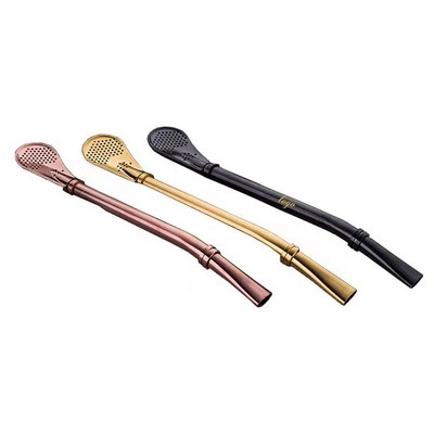 Reusable Stainless Steel Straw Spoon