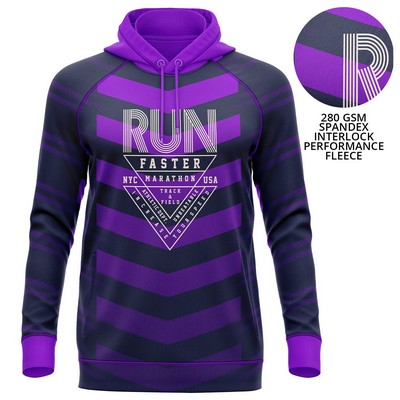 Women's 280 GSM Spandex Interlock Fleece Sublimation Hoodie