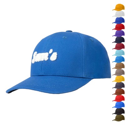 Premium 6-Panel Low Profile Structured Cotton Fabric Cap With Snapback Closure - Embroidery