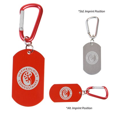 Classic Dog Tag On Carabiner