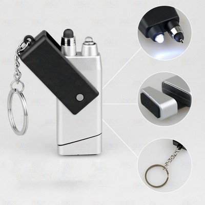 ball pen with phone holder LED light screen touch and key-ring