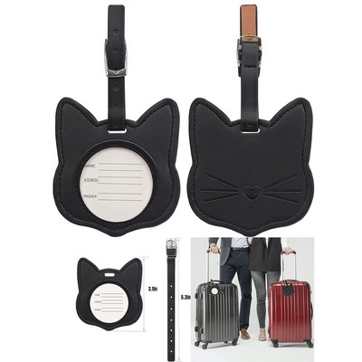 Premium PU Leahter Cat Luggage Tag