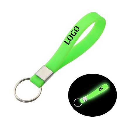 Glow in the Dark Silicone Keychain Bracelet