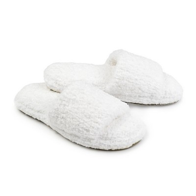 Spa Slippers - Solid - Chenilla Classic™ - White - L/XL