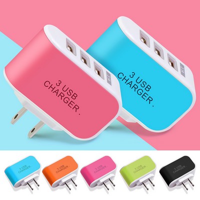 3-Port USB Cube Power Adapter