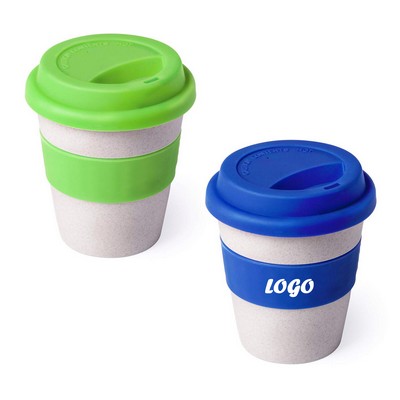 12oz. Bamboo Fiber Coffee Cup with Lid and Sleeve