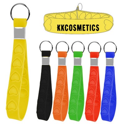 Push Pop Stress Reliever Wrist Strap Keychain