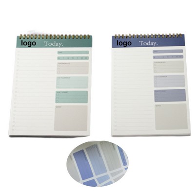 Spiral Daily Planner Notepad - OCEAN