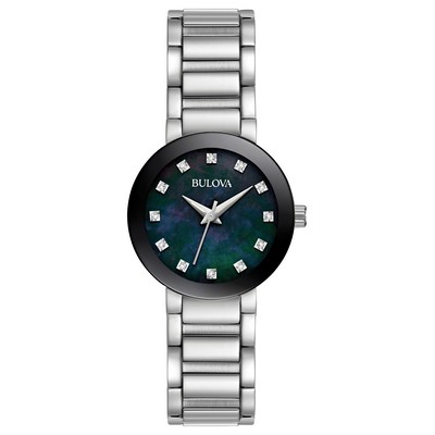 Bulova® Ladies Futuro Watch w/Black Mother of Pearl Dial