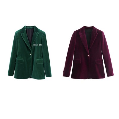 Women's Velvet Blazer