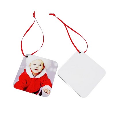 Square MDF Christmas Ornament