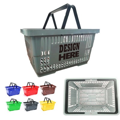 Plastic Shopping Basket W/Handle