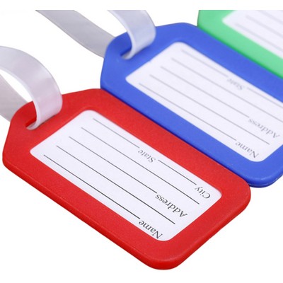 4*2 Inch PVC Soft Plastic Luggage Tag