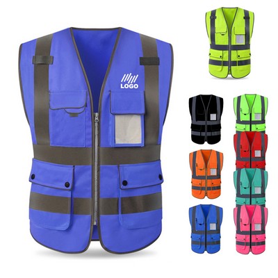 Multi Color High Visibility Reflective Security Vest