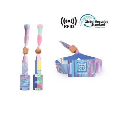 RPET Fabric Wristband with RFID Card