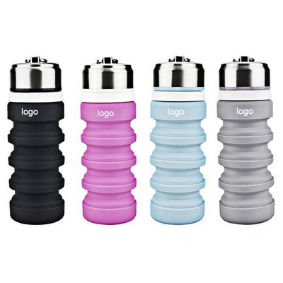 14OZ Collapsible Silicone Water Bottle