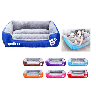 Waterproof Bottom Rectangle Pet Cushion - Soft Comfort for Pets