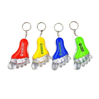 LED Big Feet shaped flashlight keychain