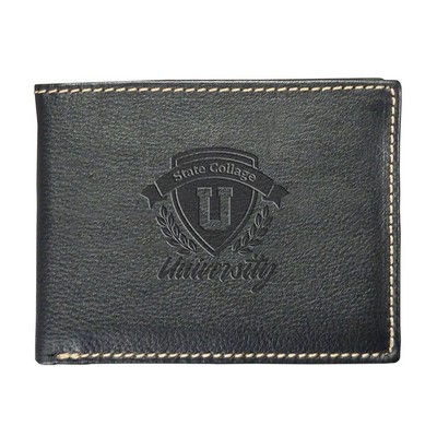 Andrew Philips® Contrast Stitch Billfold Wallet