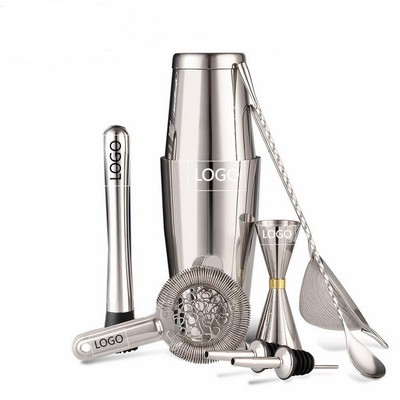 8 Pieces Cocktail Shaker Set