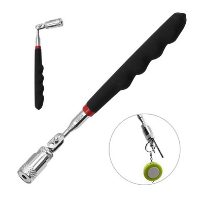 LED Light Magnetic Telescopic Pickup Tool w/Universal Joint