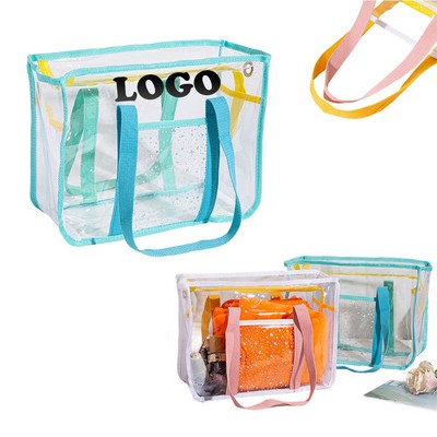 Durable See-Through Beach Tote Bag