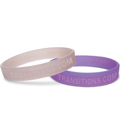 Standard Size UV Reactive Change Debossed Wristband