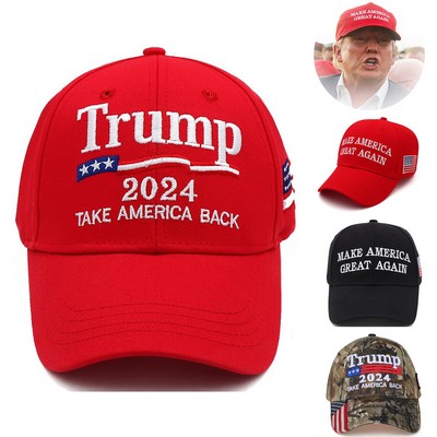 100% Cotton Trump America 2024 MAGA Hat