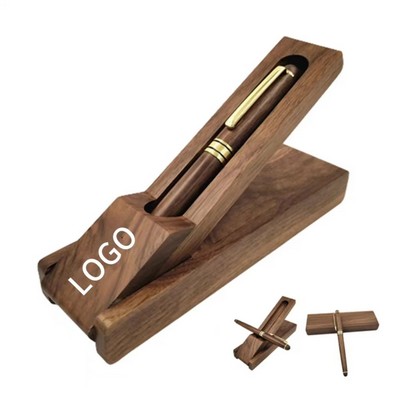 Personalized Wooden Pen with Folding Case