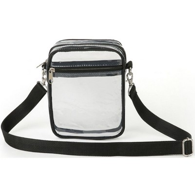 Purse Messenger Handbag Clear PVC Transparent Crossbody Bag