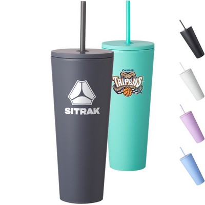 Kenai Plastic Tumblers 24 oz with Straw