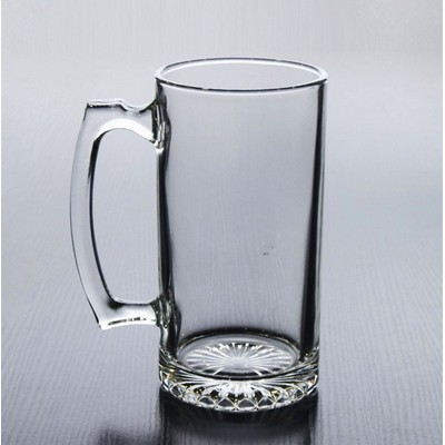 Glass beer mug with handle-16oz