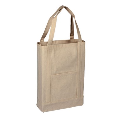 Heavy Canvas Two Tone Canvas Deluxe Tote Bag