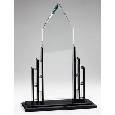 Black Throne Crystal Award, 13 1/4"H