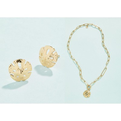 Spartina 449 SPLASH Sand Dollar Charm Necklace & Earrings