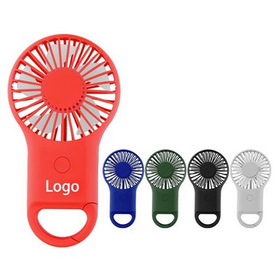 Rechargeable Handheld Fan With Carabiner