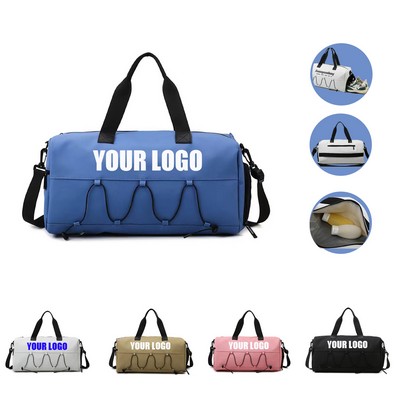 Gym Duffle Bag with Wet Pocket and Shoes Compartment