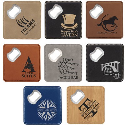 Leather Bottle Opener Coaster