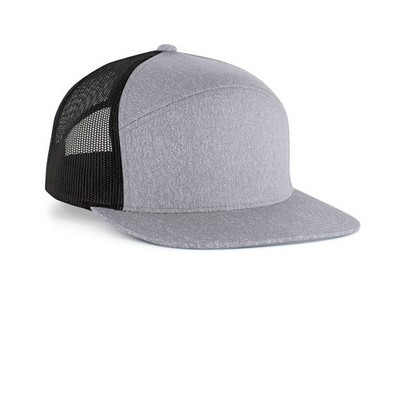 Pacific Headwear Heather 6-Panel Arch Trucker