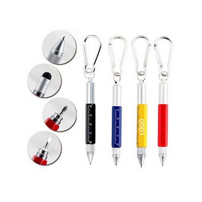 Multifunctional Ballpoint Pen w/Carabiner