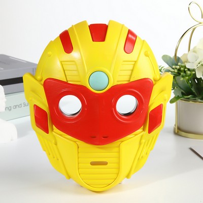 Halloween LED Light-Up Iron Warrior Mask for Kids